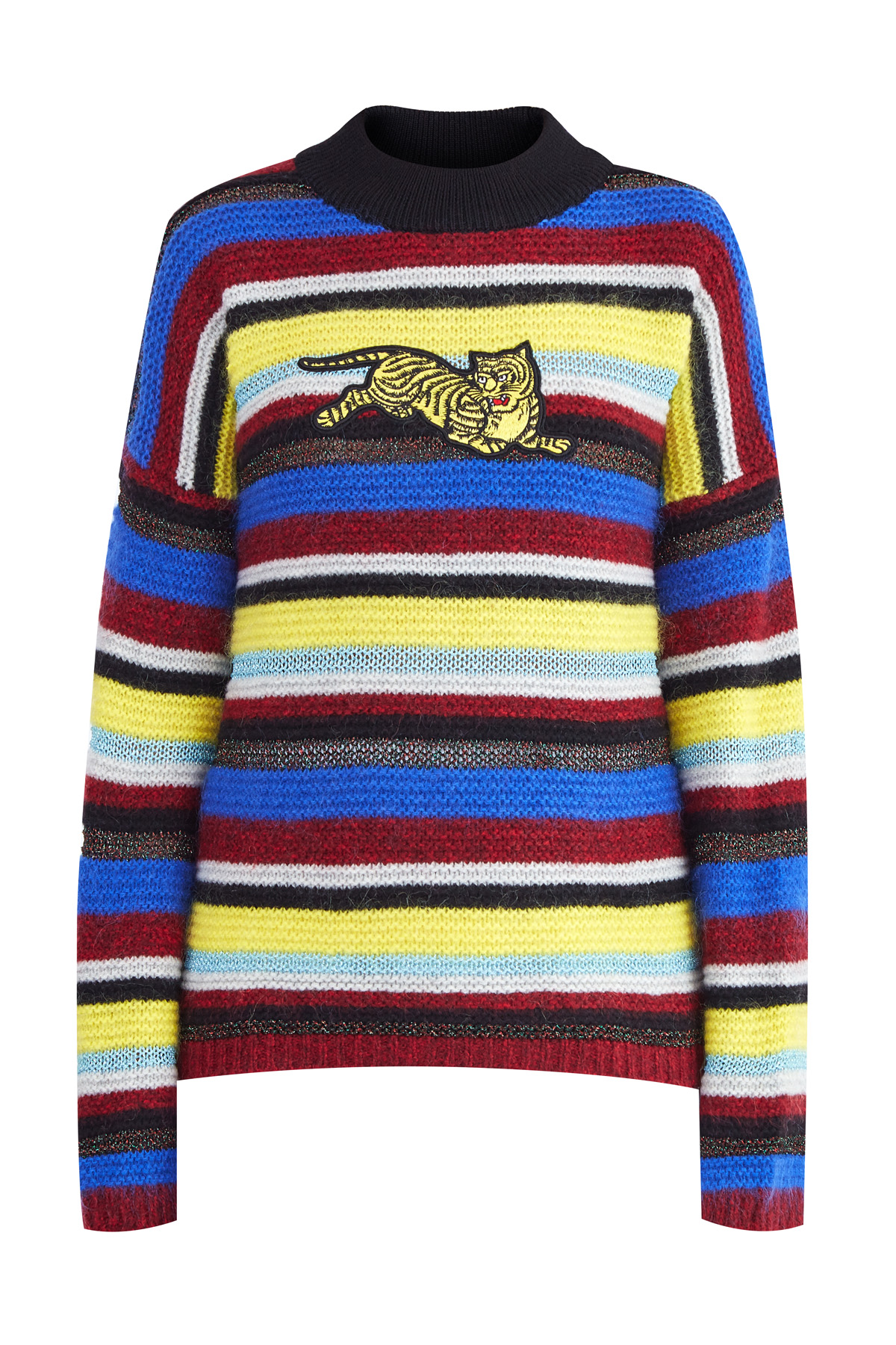 

Джемпер из шерсти с полосатым узором и аппликацией «Jumping Tiger», Мульти, Джемпер из шерсти с полосатым узором и аппликацией «Jumping Tiger»